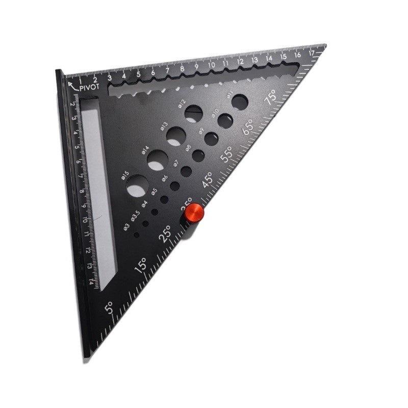 Thước tam giác chế biến gỗ hợp kim nhôm có kẹp 45/90 độ