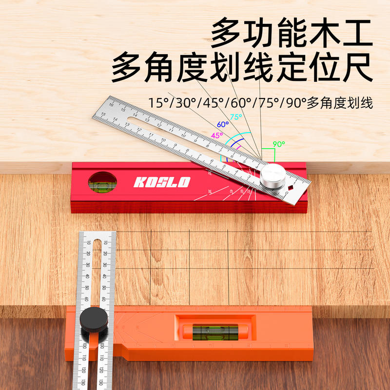 Thước đo độ sâu định vị có bọt thủy cho thợ mộc