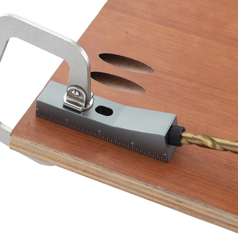 Cữ khoan chéo gỗ 1 lỗ hợp kim nhôm có nam châm