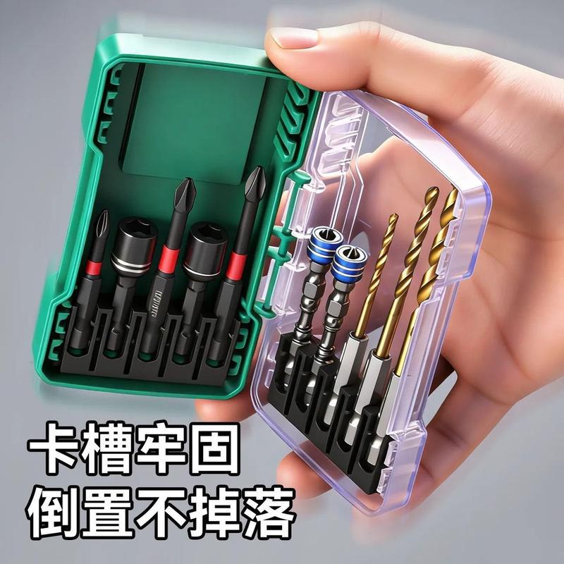 Bộ 10 đầu mũi khoan tô vít chịu lực kèm hộp từ tính