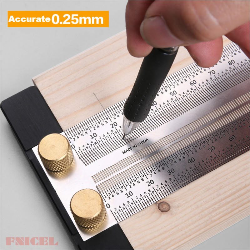 Thước Vuông Đánh Dấu Gỗ 90 Độ Thép Không Gỉ Chính Xác